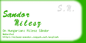 sandor milesz business card